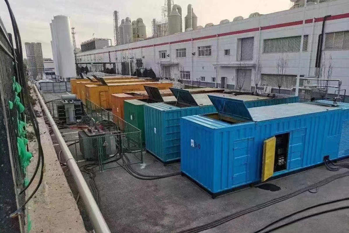 抱罗镇发电机租赁施工现场